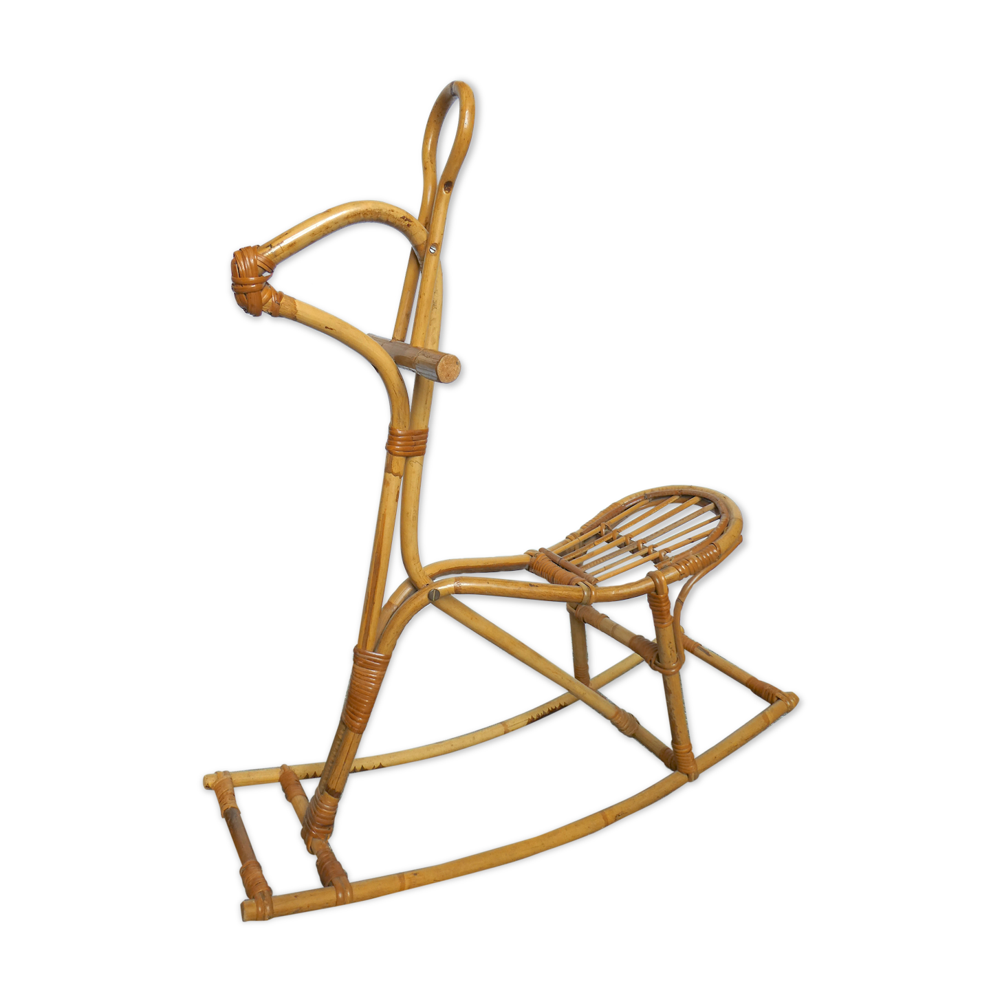 Rattan rocking horse 1960