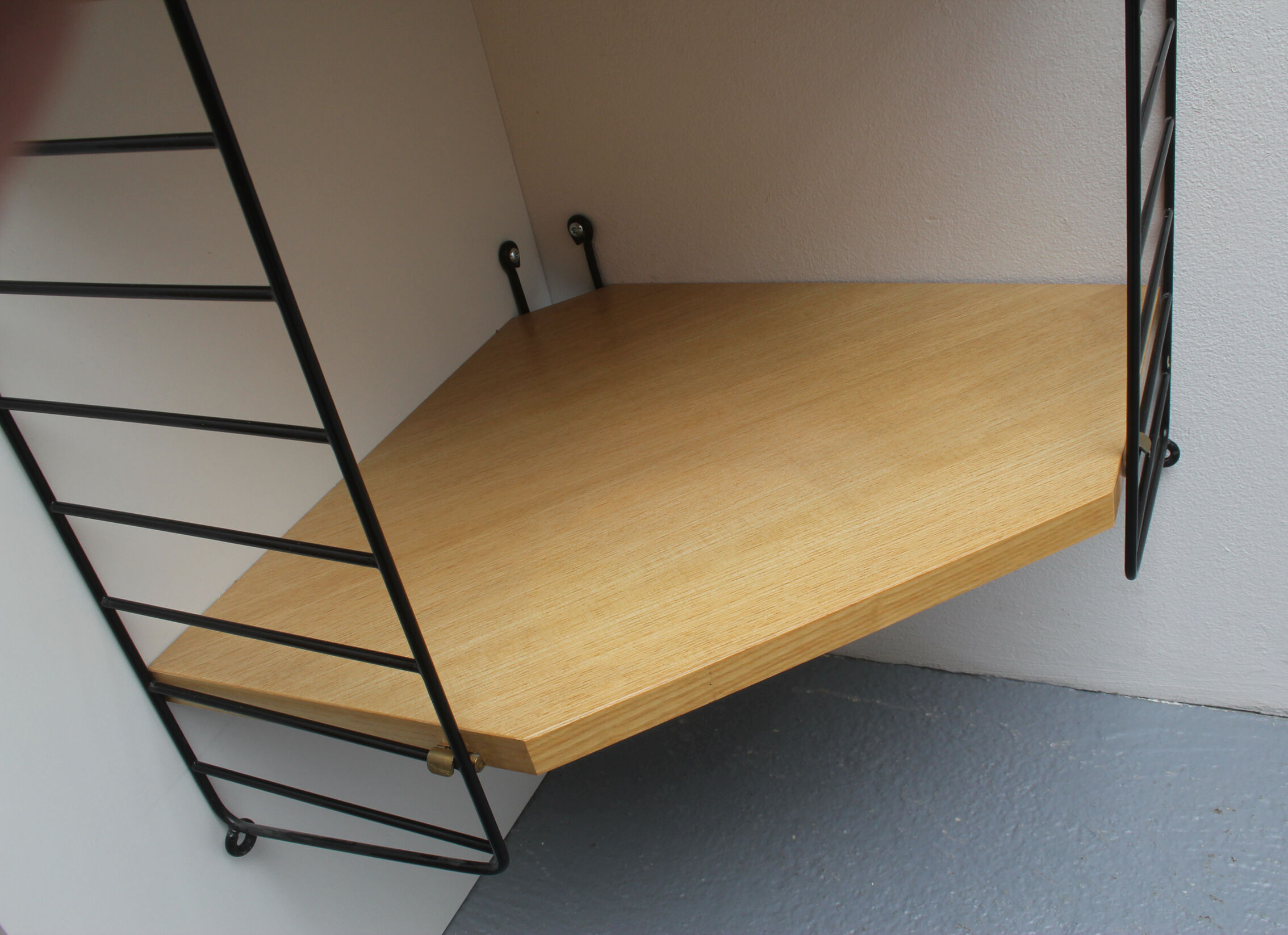 1960s corner wall unit in ash , Nisse Strinning Sweden