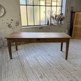 Pine and oak + walnut farmhouse table 1950