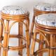 Set of 6 rattan stools