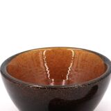 Cup in amber bubbled glass from Biot, 1970s