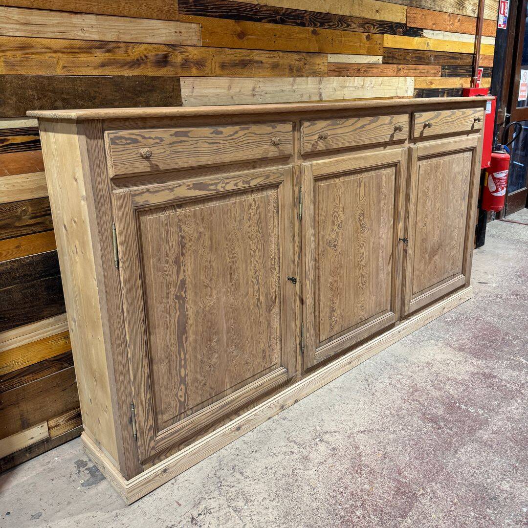 Meuble de métier / Arrière-comptoir en pitchpin – années 1930