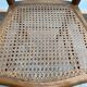 Set of 2 antique wooden bistro chairs canned seats