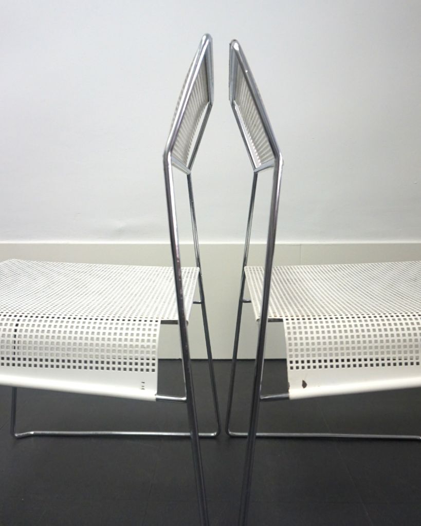 Set of 4 metal chairs, 1970s