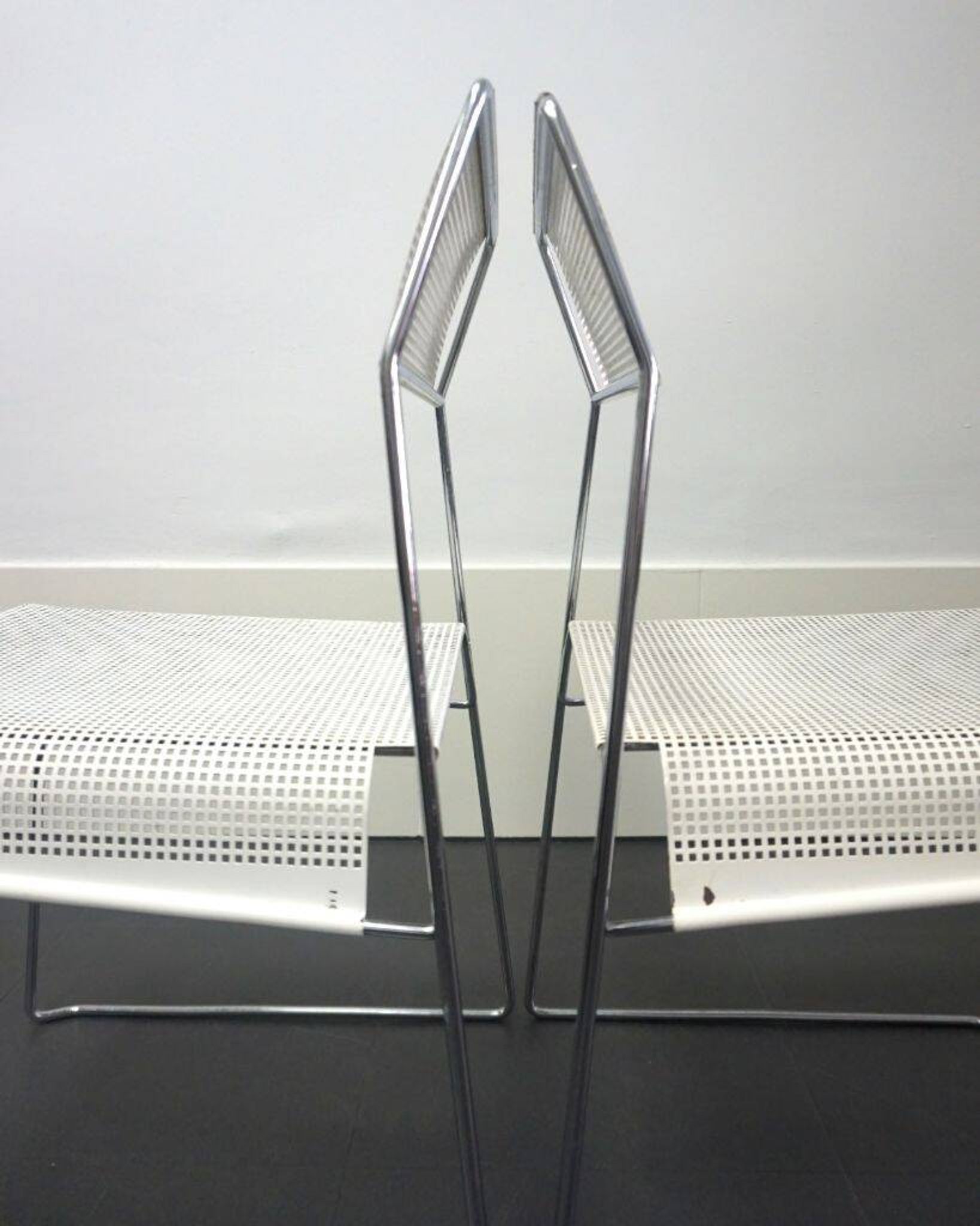 Set of 4 metal chairs, 1970s