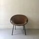 Fauteuil design en daim marron circle ballon de Lusch & Co, 1970