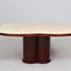 Coffee table with cloverleaf-shaped travertine top, Italy, 1970s