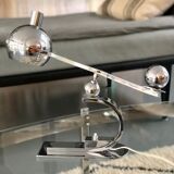 Art Deco desk lamp in stainless steel