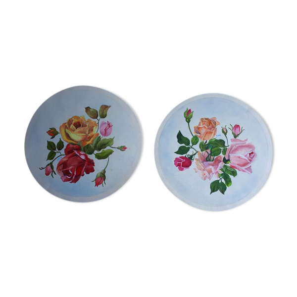 Aquarelles bouquets de roses