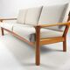 Three-seater teak sofa by Juul Kristensen for Glostrup, 1970s.