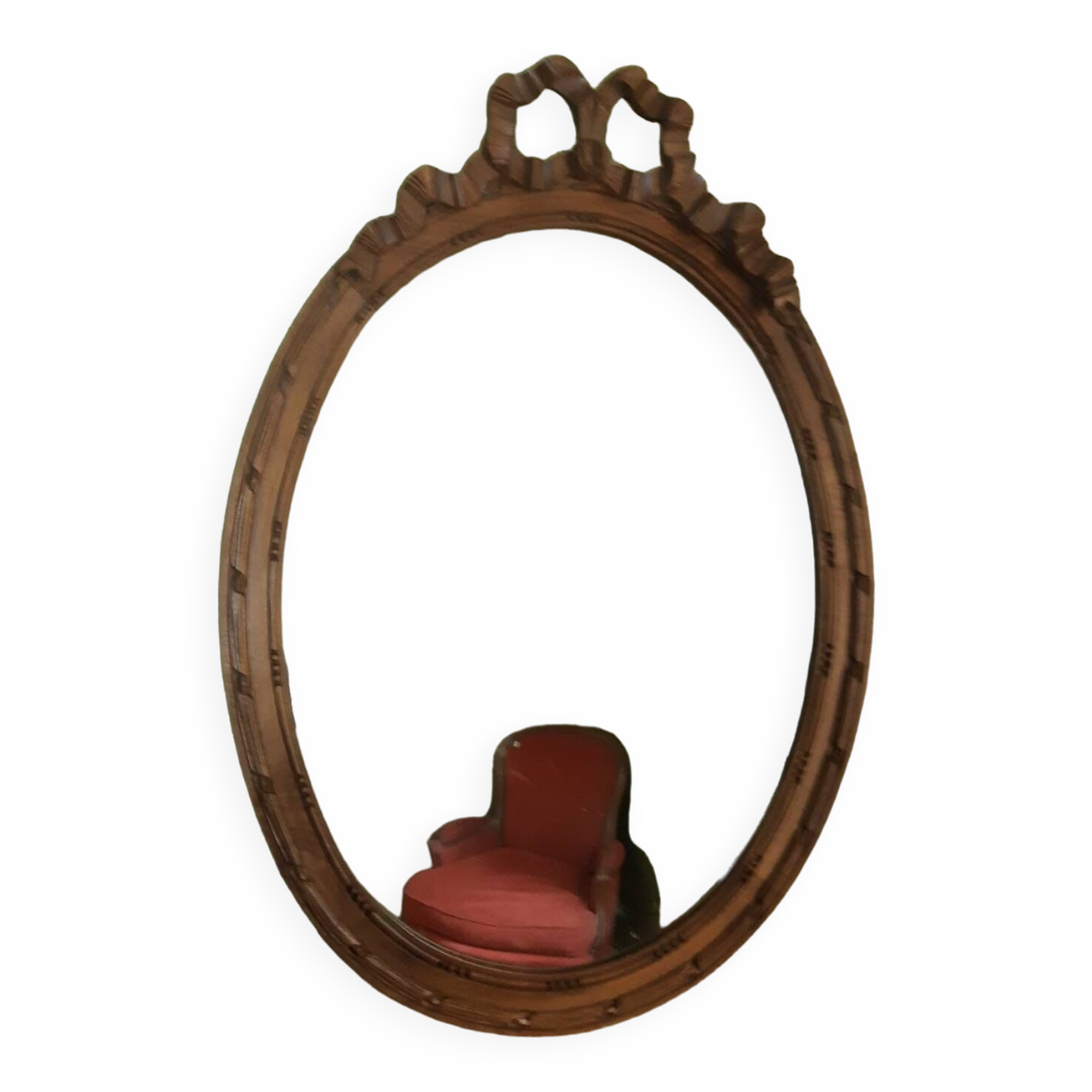 Miroir de style Louis XVI en noyer 80X57
