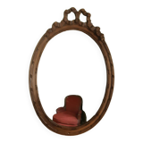 Louis XVI style mirror in walnut 80X57