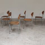 Lot of 24 chairs school chairs industrial style ex Czechoslovakia 1950