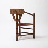 Chaise "Monk" sculptée à la main, Suède, années 1960