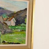 Original Early Century Swedish Oil On Canvas Painting" Abstract Landscape " by Gertrud de Val