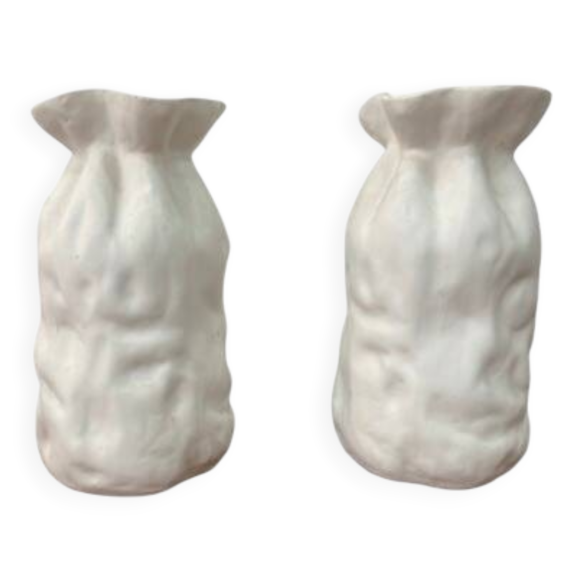 Paire de vases blancs