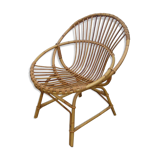 Wicker "shell" chair, 70s