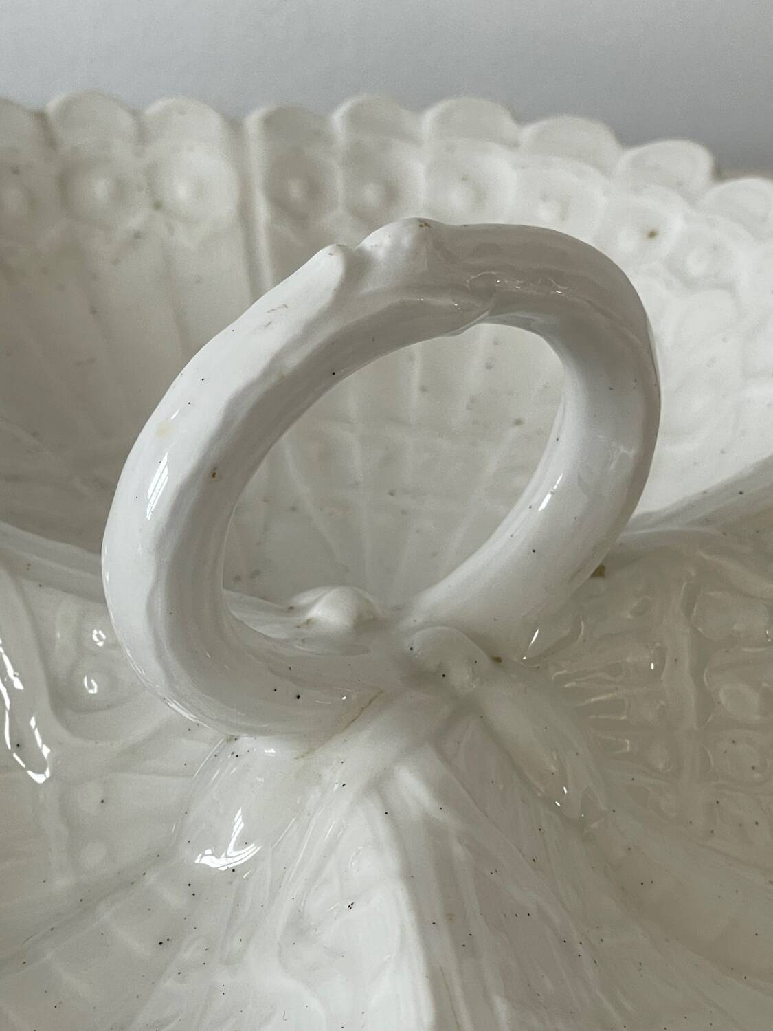 White earthenware plate