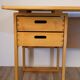 Vintage architect's desk in light wood circa 1970