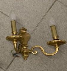 Chandelier 5 branches & 2 solid brass sconces