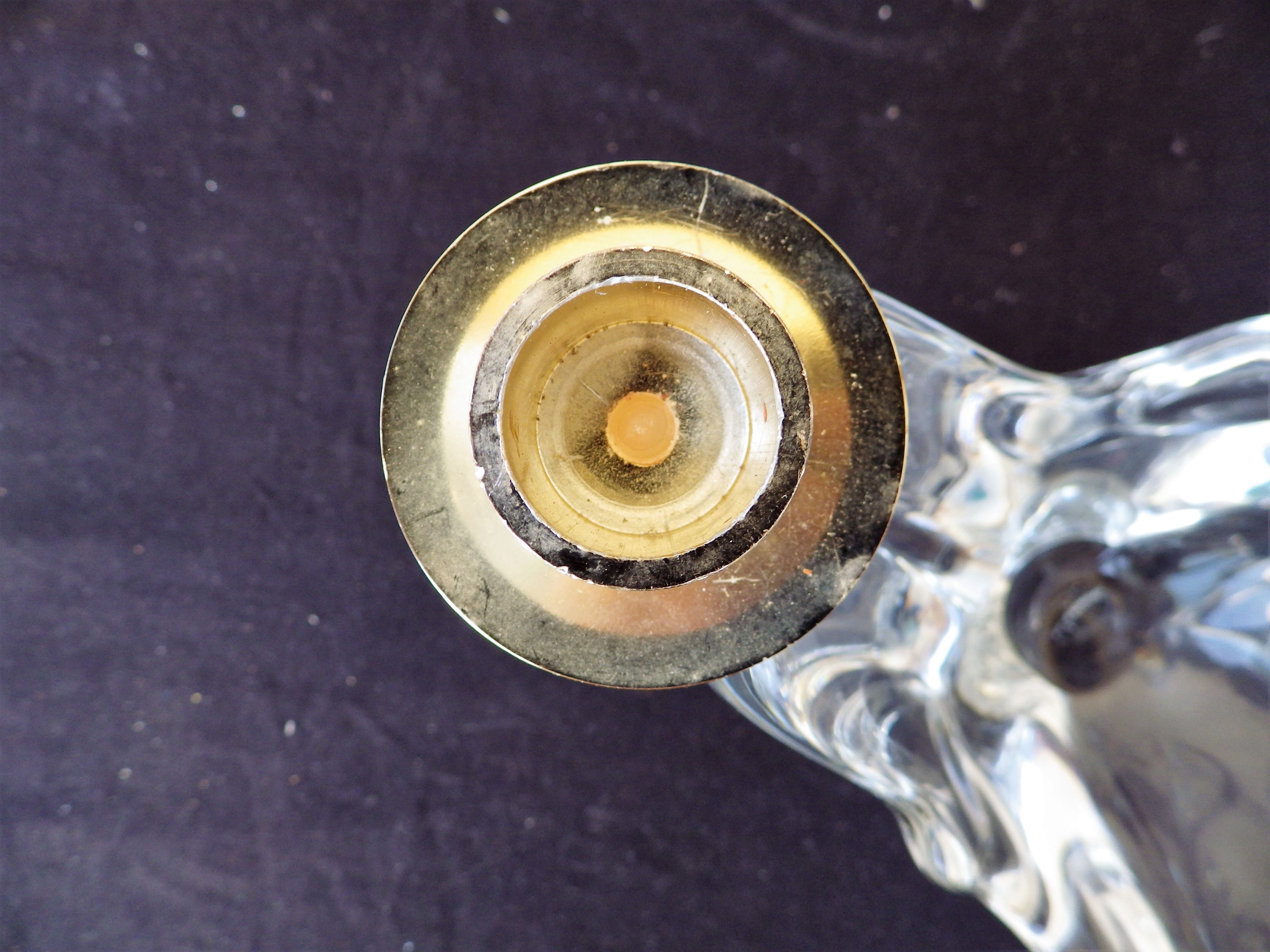 Vintage signed Schneider glass candleholder