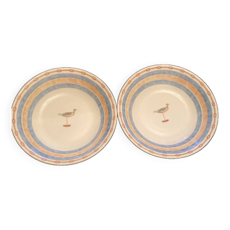 2 Churchill soup plates