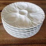 Set of 6 with pillivuyt oyster plates