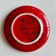 Red plate with abstract decoration, Atelier Cerenne Vallauris – 1950s
