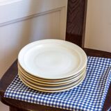 Set of six bistro-style plates, 60s/70s