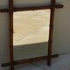 Mirror with turned wooden frame imitation bamboo
