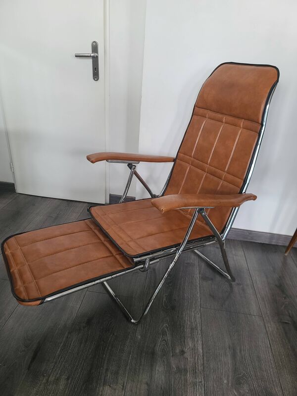 Fauteuil pliant maule marga design italien vintage année 70s