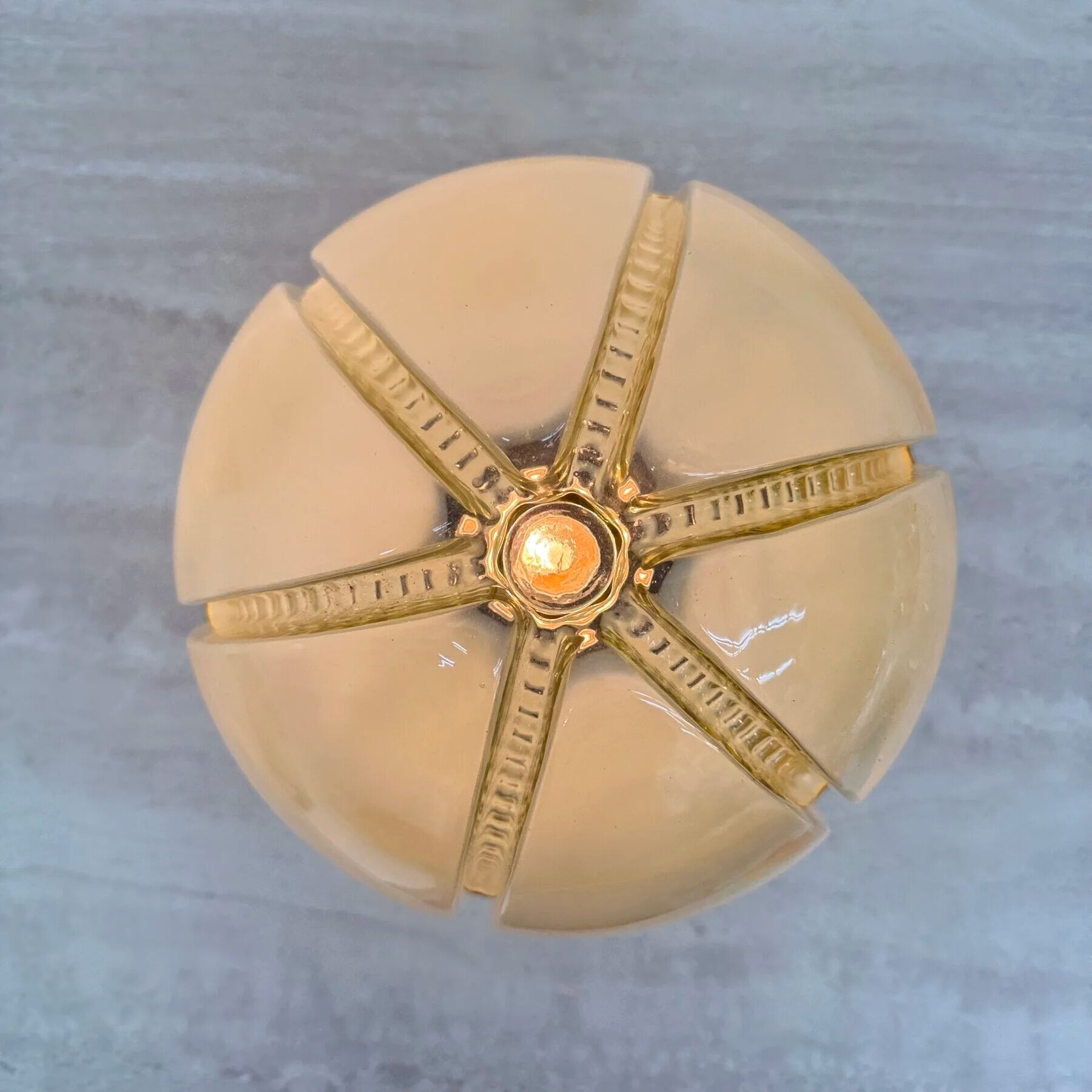 Mid-century Italian glass ceiling lamp, 1970s