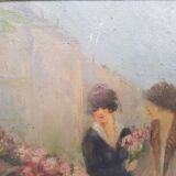Tableau ancien huile sur panneau signé S Tramblay années 30
