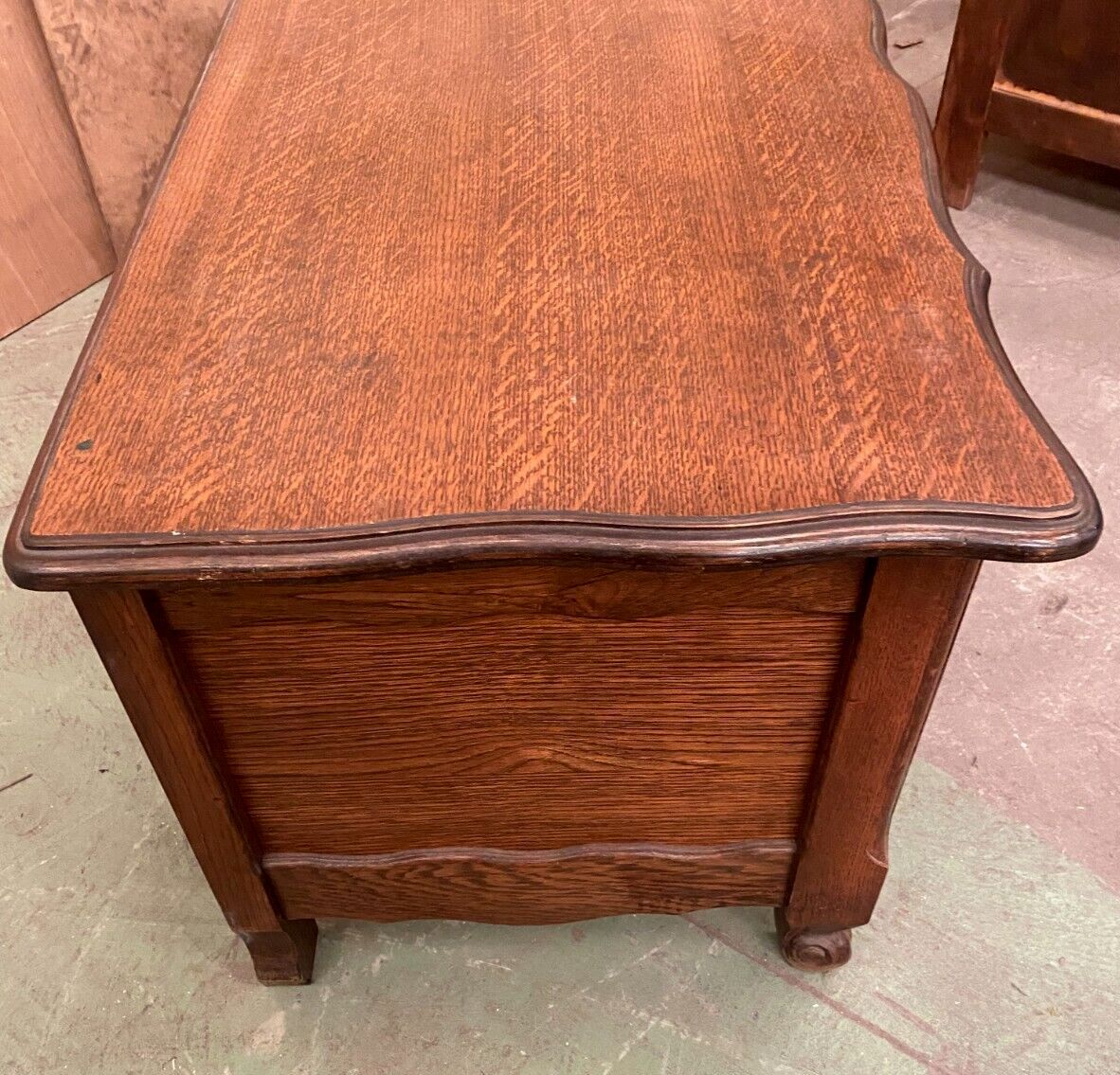 Solid oak toy chest XXth century