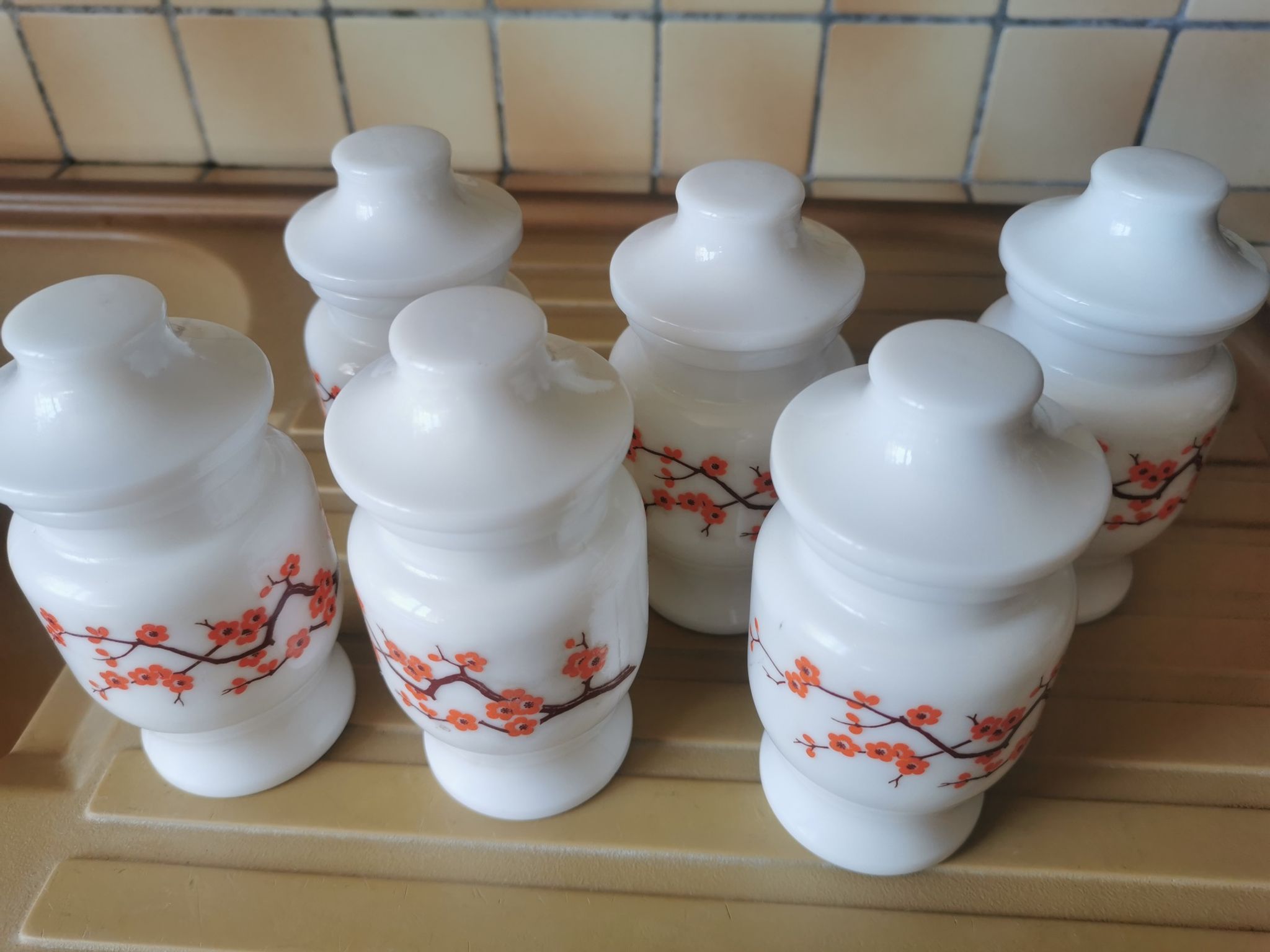 6 bathroom pots