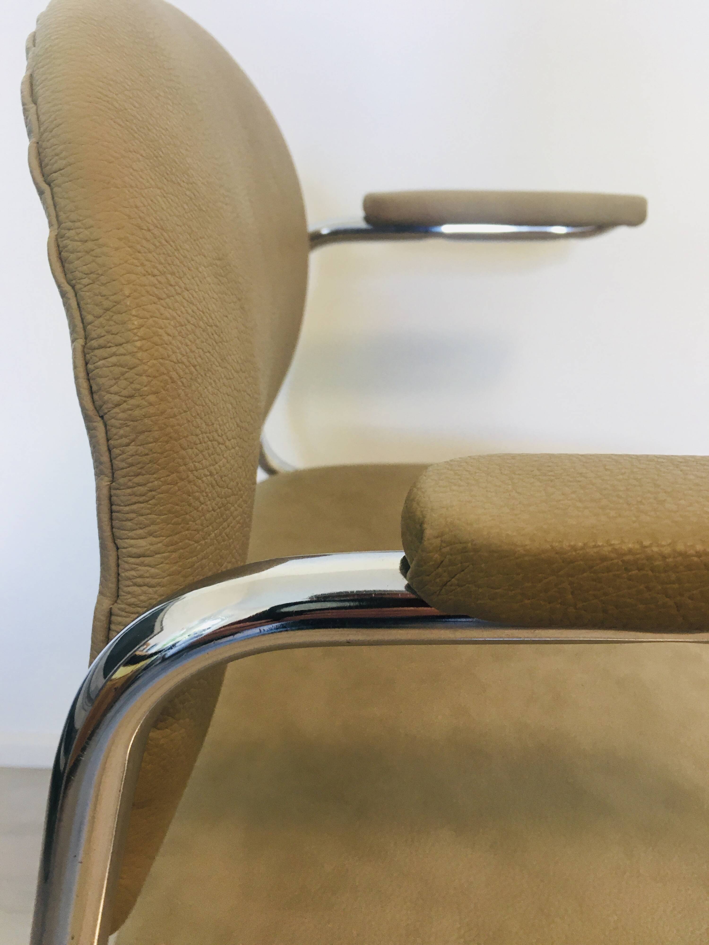Vintage Biege Office Arm Chair from Kovona Model K-107, Czechoslovakia 1970’s
