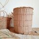 Old rattan laundry basket