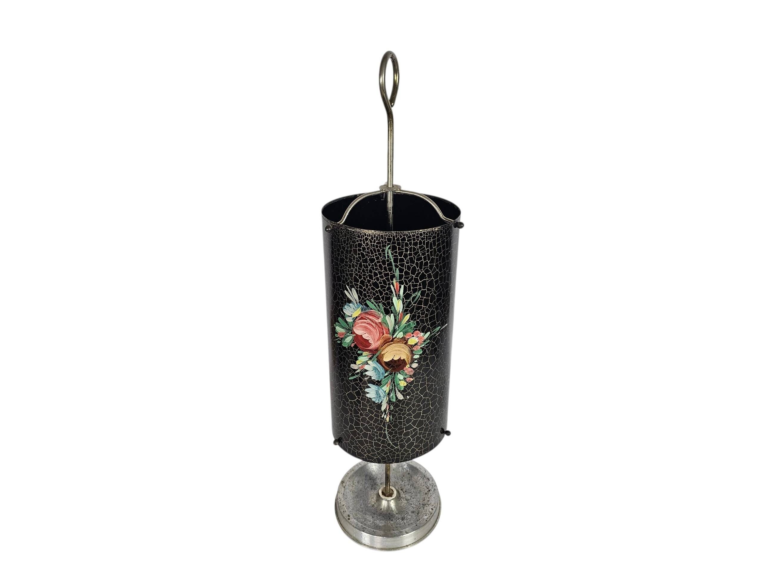 Dutch design - Umbrella bin (or umbrella stand) - hand-painted - enamel