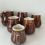 Ensemble pots à lait style bistrot