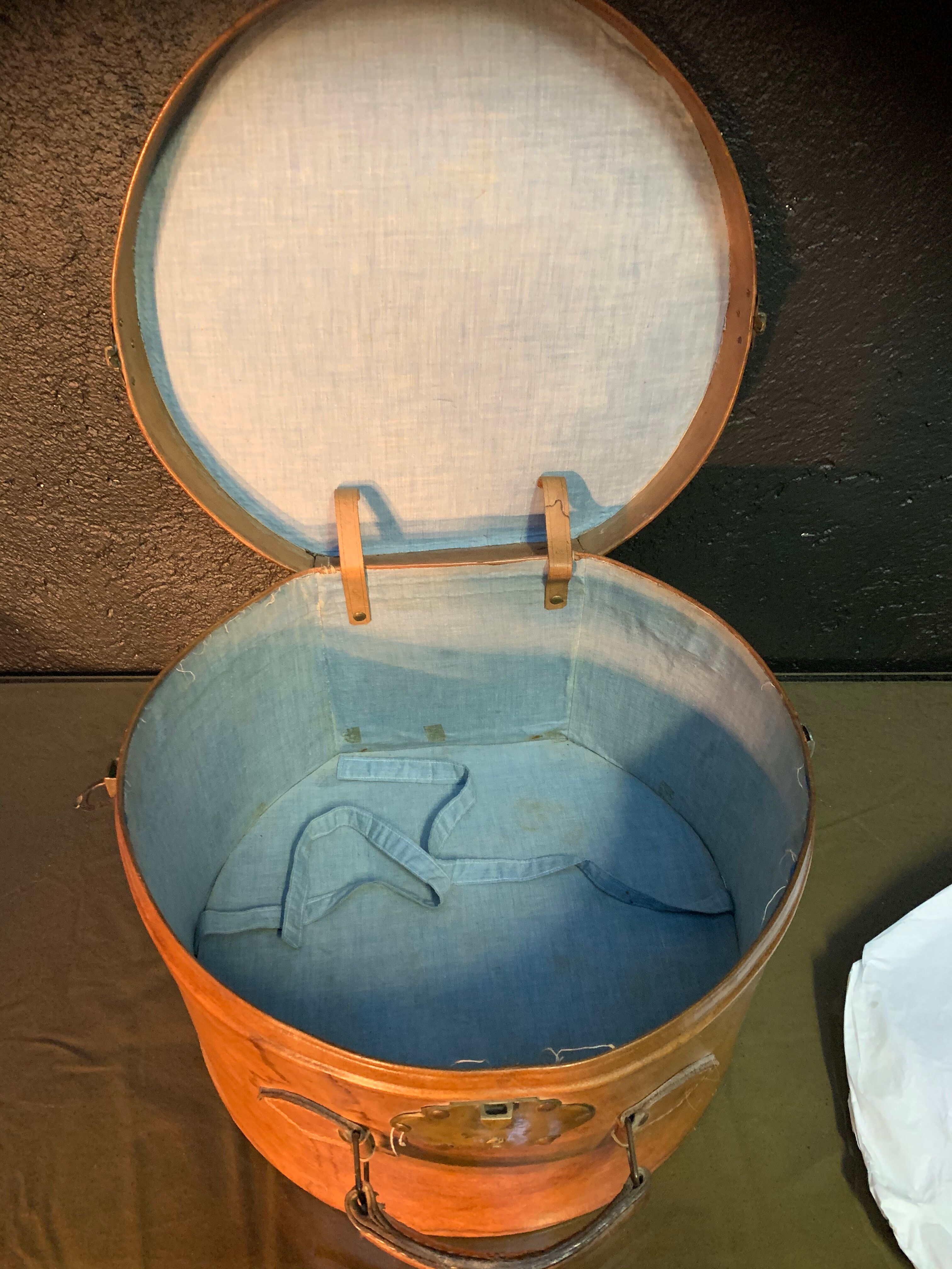 Old leather hat box
