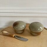 Vintage stoneware salt and pepper shaker