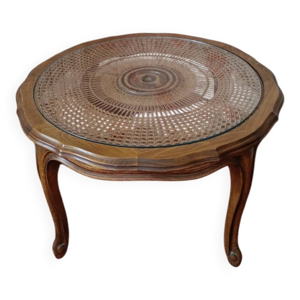 Table basse vintage en - cannage