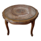 Vintage coffee table in solid wood and cane.