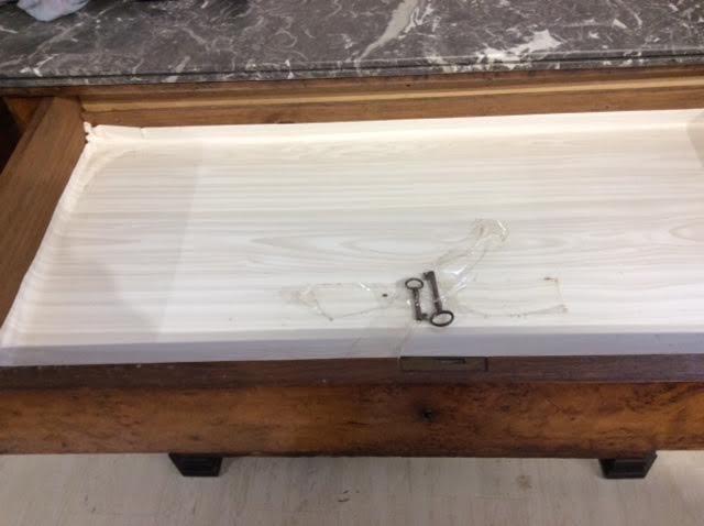 Chest of drawers 4 drawers with marble