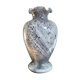 Black and white glass paste vase