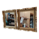 Pair of wood and gilded stucco mirrors