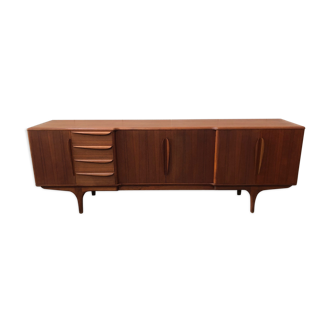 Teak enfilade stamped "TV furniture Paris"