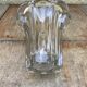 Old vase moulded glass shape flowers 70s vintage