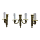 Set of 3 bronze wall lamps Louis XVI style