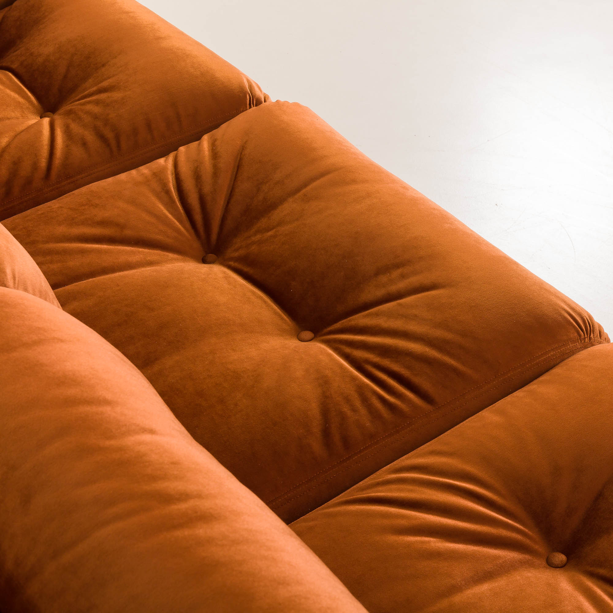 Italian vintage Brusnelli 3 person sofa, 1970s